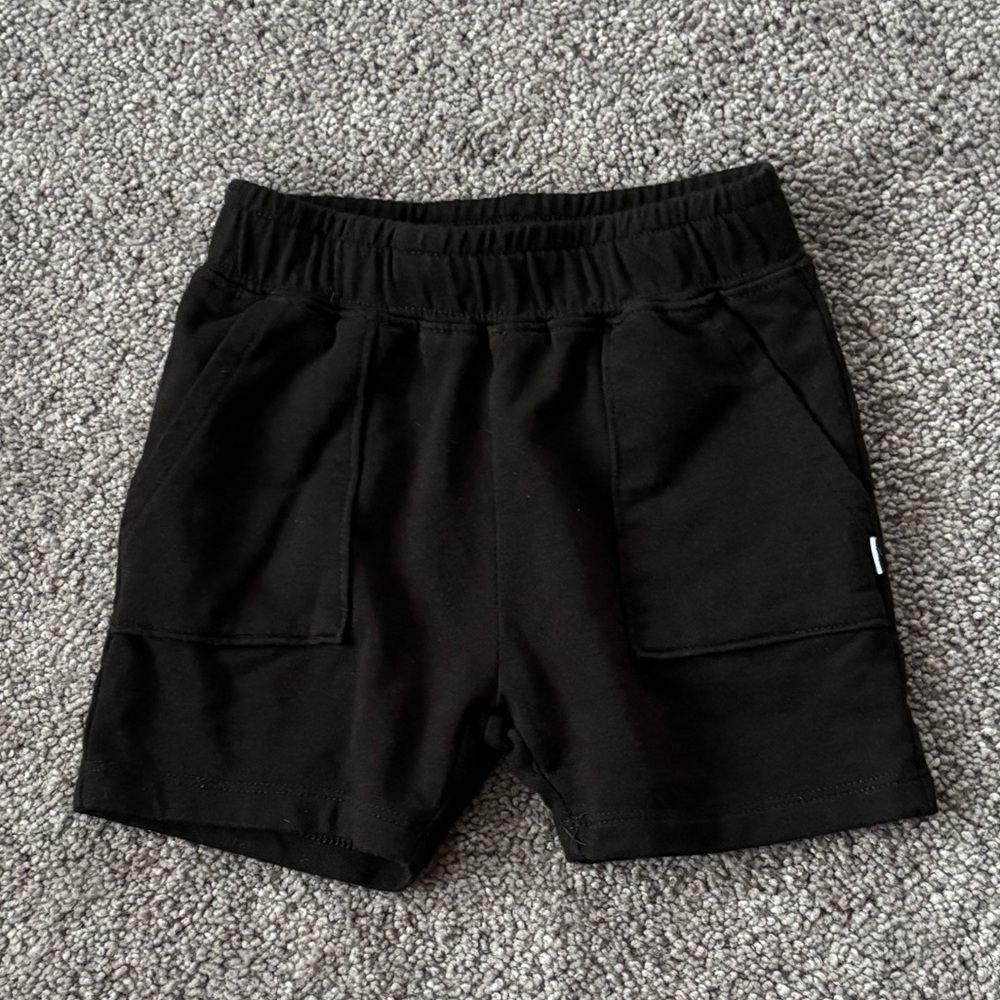 Little Sleepies Black Shorts 12-18